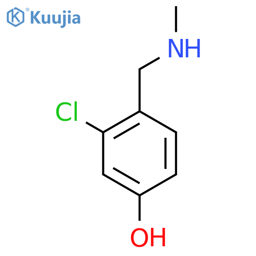 3-chloro-4-(methylamino)methylphenol structure
