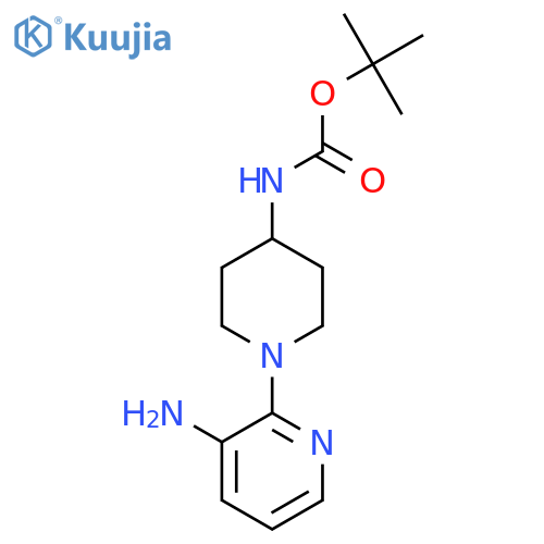 tert-butyl (1-(3-aminopyridin-2-yl)piperidin-4-yl)carbamate structure