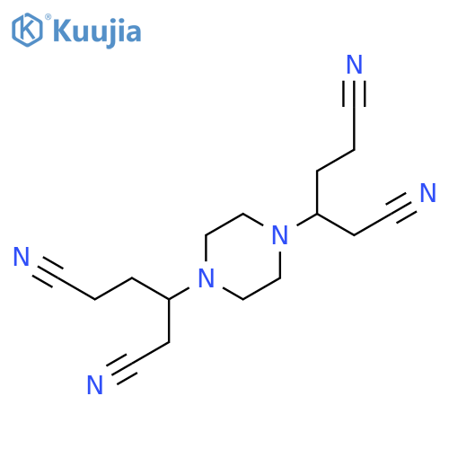 1,4-Piperazinedipentanenitrile,d,d'-dicyano- (9CI) structure