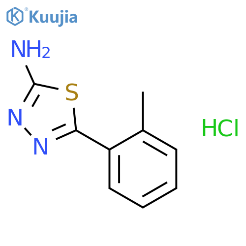 1,3,4-Thiadiazol-2-amine,5-(2-methylphenyl)-, hydrochloride (1:1) structure