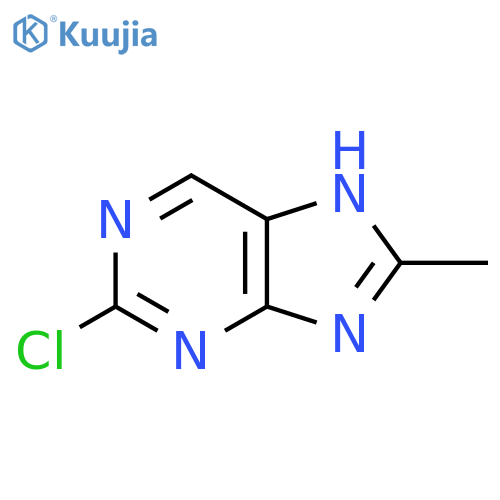2-Chloro-8-methyl-9H-purine structure