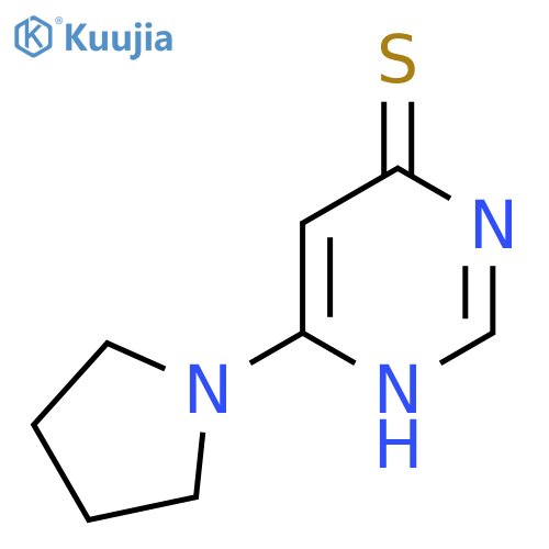 6-pyrrolidin-1-ylpyrimidine-4-thiol structure