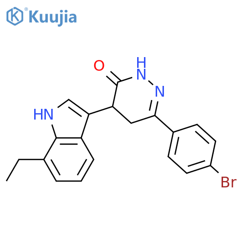 3-(4-bromophenyl)-5-(7-ethyl-1H-indol-3-yl)-4,5-dihydro-1H-pyridazin-6-one structure