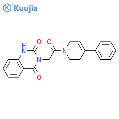 3-[2-oxo-2-(4-phenyl-1,2,3,6-tetrahydropyridin-1-yl)ethyl]-1,2,3,4-tetrahydroquinazoline-2,4-dione structure