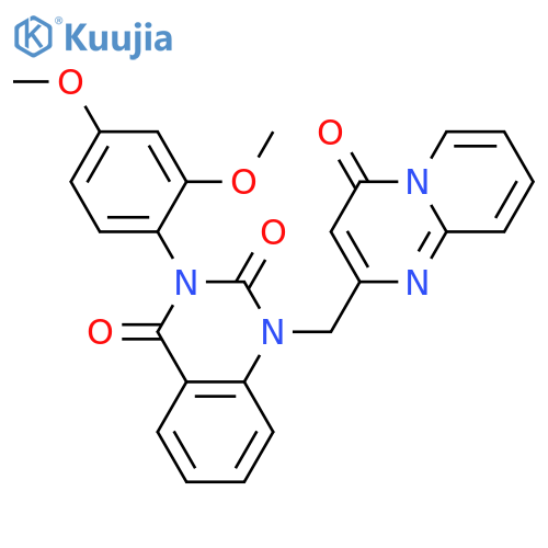 3-(2,4-dimethoxyphenyl)-1-({4-oxo-4H-pyrido[1,2-a]pyrimidin-2-yl}methyl)-1,2,3,4-tetrahydroquinazoline-2,4-dione structure