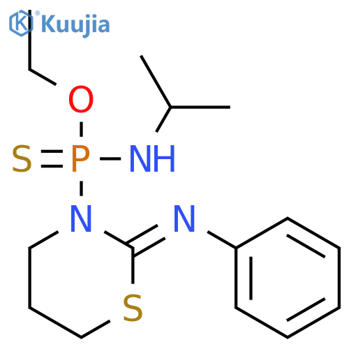 Phosphonamidothioic acid, P-[dihydro-2-(phenylimino)-2H-1,3-thiazin-3(4H)-yl]-N-(1-methylethyl)-, O-ethyl ester structure