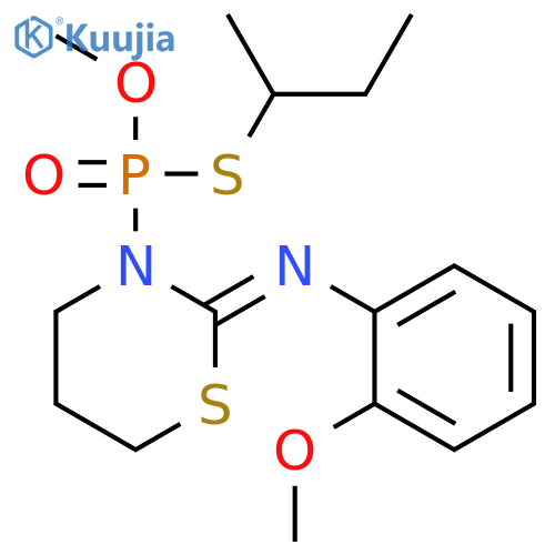 Phosphonothioic acid, [dihydro-2-[(2-methoxyphenyl)imino]-2H-1,3-thiazin-3(4H)-yl]-, O-methyl S-(1-methylpropyl) ester structure