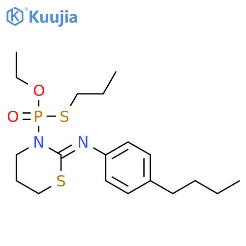 Phosphonothioic acid, [2-[(4-butylphenyl)imino]dihydro-2H-1,3-thiazin-3(4H)-yl]-, O-ethyl S-propyl ester structure