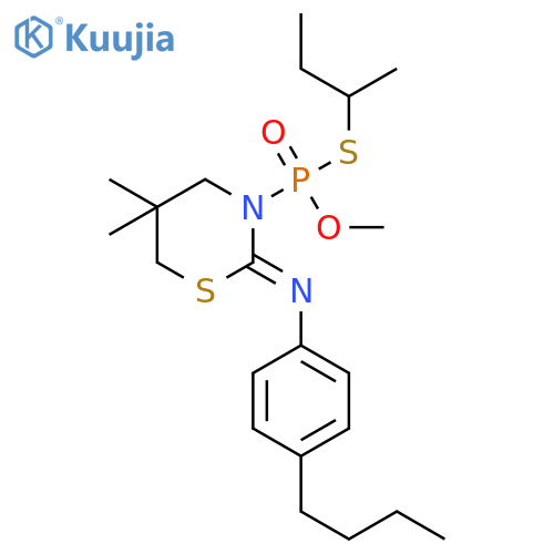 Phosphonothioic acid, [2-[(4-butylphenyl)imino]dihydro-5,5-dimethyl-2H-1,3-thiazin-3(4H)-yl]-, O-methyl S-(1-methylpropyl) ester structure