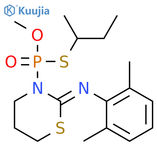 Phosphonothioic acid, [2-[(2,6-dimethylphenyl)imino]dihydro-2H-1,3-thiazin-3(4H)-yl]-, O-methyl S-(1-methylpropyl) ester structure