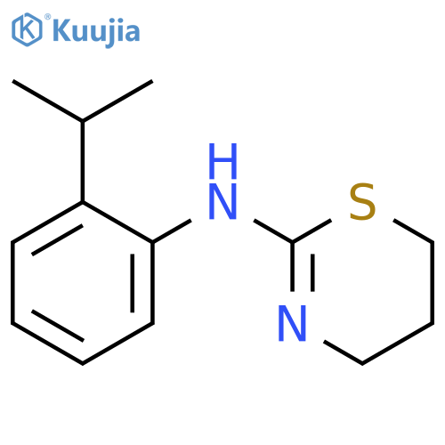 N-2-(Propan-2-yl)phenyl-5,6-dihydro-4H-1,3-thiazin-2-amine structure