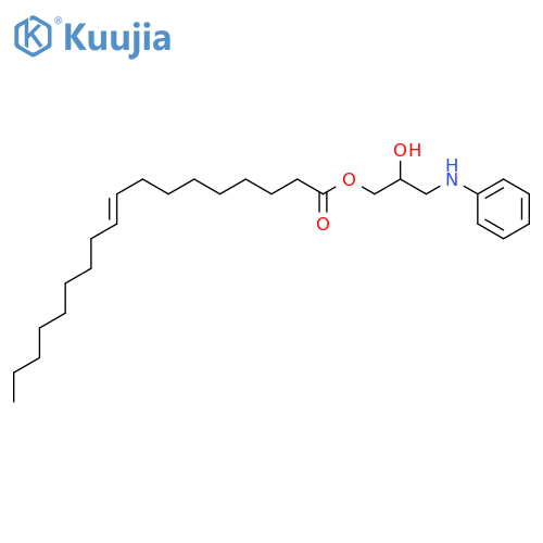 9-Octadecenoic acid(9Z)-, 2-hydroxy-3-(phenylamino)propyl ester structure