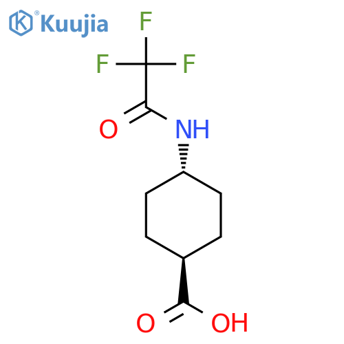 (1r,4r)-4-(trifluoroacetamido)cyclohexane-1-carboxylic acid structure