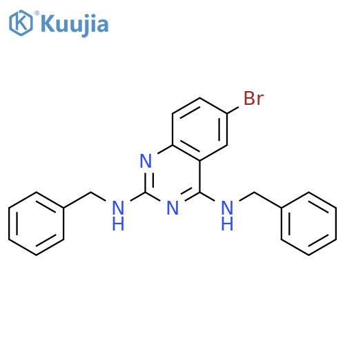 2,4-Quinazolinediamine, 6-bromo-N,N'-bis(phenylmethyl)- structure