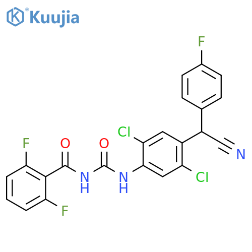 Benzamide,N-[[[2,5-dichloro-4-[cyano(4-fluorophenyl)methyl]phenyl]amino]carbonyl]-2,6-difluoro- structure