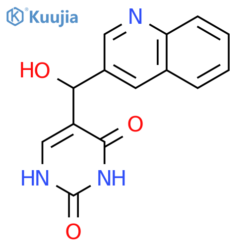 2,4(1H,3H)-Pyrimidinedione, 5-(hydroxy-3-quinolinylmethyl)- structure