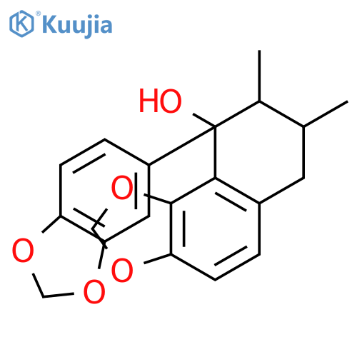 9-benzo[1,3]dioxol-5-yl-7,8-dimethyl-6,7,8,9-tetrahydro-naphtho[1,2-d][1,3]dioxol-9-ol structure