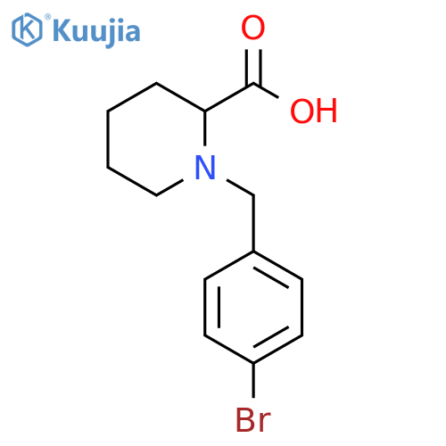 1-[(4-BROMOPHENYL)METHYL]-2-PIPERIDINECARBOXYLIC ACID structure