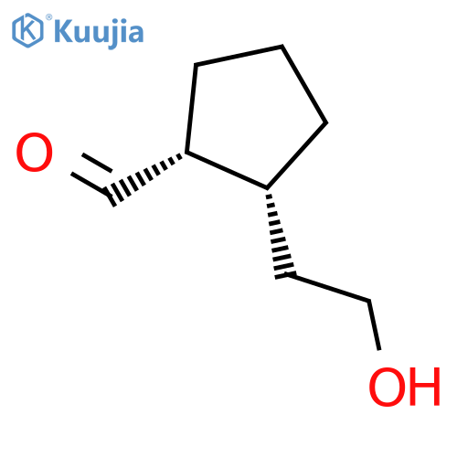 Cyclopentanecarboxaldehyde, 2-(2-hydroxyethyl)-, (1R-cis)- structure