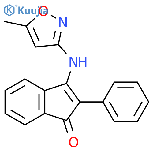 3-[(5-methyl-1,2-oxazol-3-yl)amino]-2-phenyl-1H-inden-1-one structure