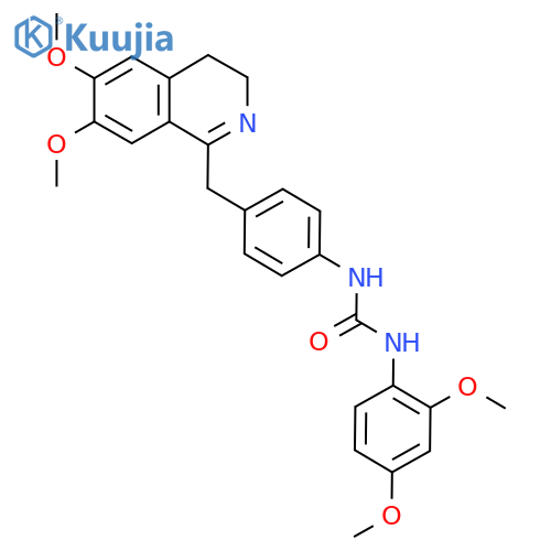 1-(4-((6,7-Dimethoxy(3,4-dihydroisoquinolyl))methyl)phenyl)-3-(2,4-dimethoxyphenyl)urea structure