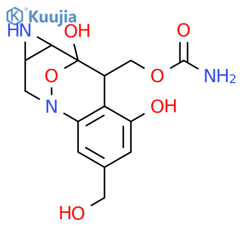 3,9-Epoxy-3H-azirino[2,3-c][1]benzazocine-5,8-dimethanol,1,1a,2,8,9,9a-hexahydro-7,9-dihydroxy-, 8-carbamate, (1aS,8R,9aS)- structure