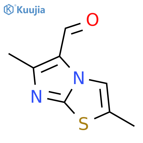 2,6-Dimethylimidazo2,1-b1,3thiazole-5-carbaldehyde structure
