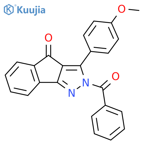 3-(4-Methoxyphenyl)-2-(phenylcarbonyl)indeno3,2-cpyrazol-4-one structure
