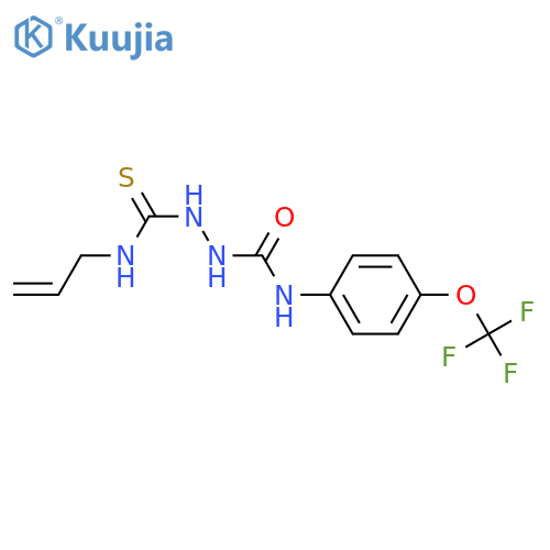 1-(prop-2-enylcarbamothioylamino)-3-[4-(trifluoromethoxy)phenyl]urea structure
