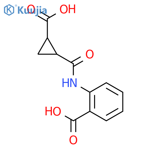 2-(2-carboxycyclopropaneamido)benzoic acid structure