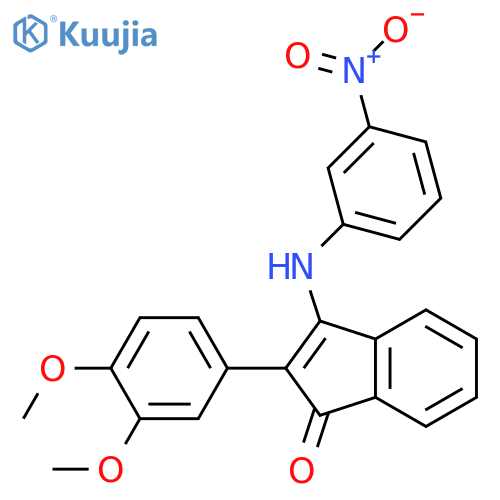 2-(3,4-dimethoxyphenyl)-3-(3-nitroanilino)inden-1-one structure