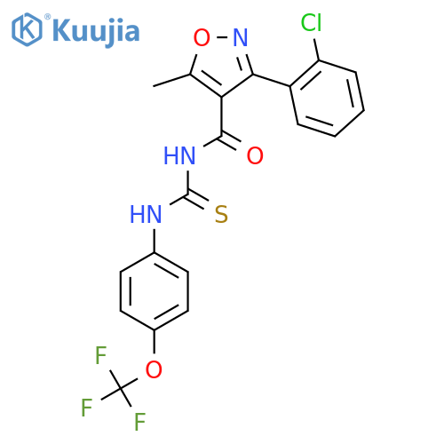 1-(3-(2-Chlorophenyl)-5-methylisoxazol-4-ylcarbonyl)-3-(4-(trifluoromethoxy)phenyl)thiourea structure