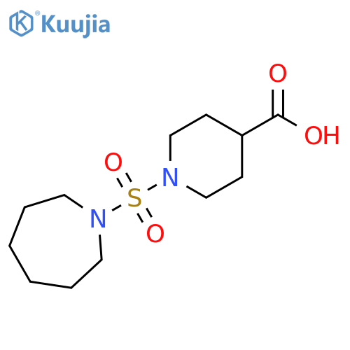 1-(azepane-1-sulfonyl)piperidine-4-carboxylic acid structure