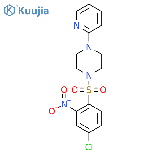 4-Chloro-2-nitro-1-((4-(2-pyridyl)piperazinyl)sulfonyl)benzene structure