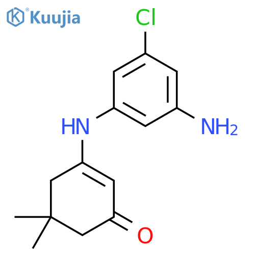 2-Cyclohexen-1-one, 3-[(3-amino-5-chlorophenyl)amino]-5,5-dimethyl- structure