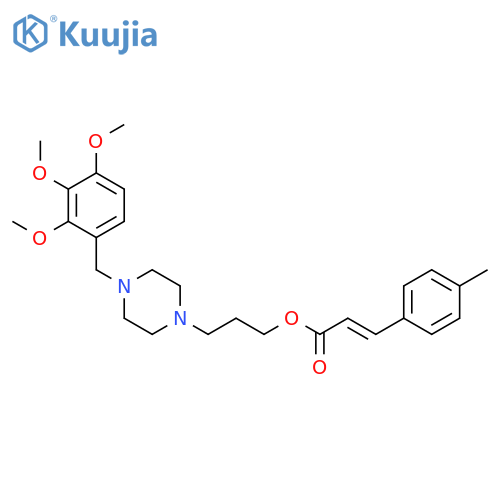 2-Propenoic acid, 3-(4-methylphenyl)-, 3-[4-[(2,3,4-trimethoxyphenyl)methyl]-1-piperazinyl]propyl ester structure