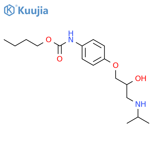 Carbamic acid, [4-[2-hydroxy-3-[(1-methylethyl)amino]propoxy]phenyl]-, butyl ester (9CI) structure
