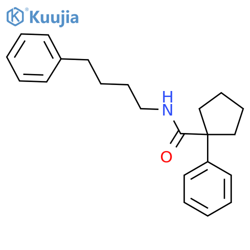 1-Phenyl-N-(4-phenylbutyl)cyclopentane-1-carboxamide structure