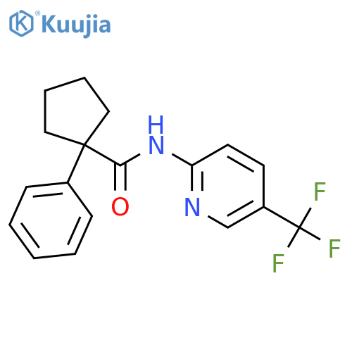 1-phenyl-N-[5-(trifluoromethyl)pyridin-2-yl]cyclopentane-1-carboxamide structure