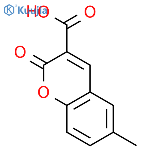 2H-1-Benzopyran-3-carboxylicacid, 6-methyl-2-oxo- structure