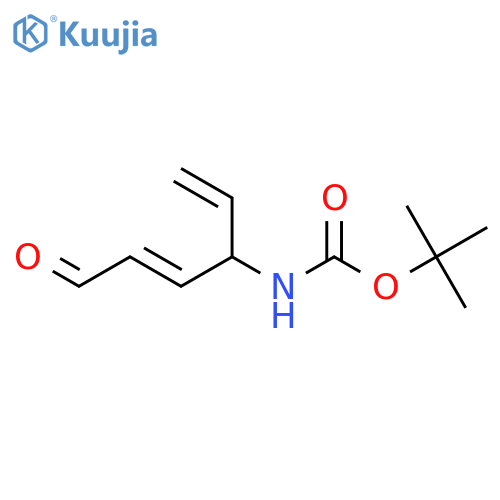 Carbamic acid,(1-ethenyl-4-oxo-2-butenyl)-, 1,1-dimethylethyl ester (9CI) structure