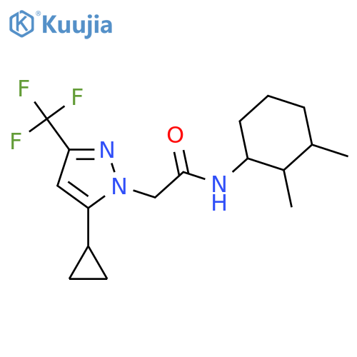 <br>2-(5-Cyclopropyl-3-trifluoromethyl-pyrazol-1-yl)-N-(2,3-dimethyl-cyclohexyl )-acetamide structure