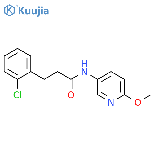 3-(2-chlorophenyl)-N-(6-methoxypyridin-3-yl)propanamide structure