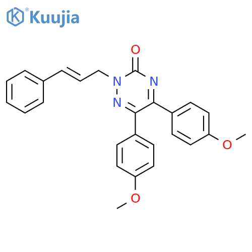 1,2,4-Triazin-3(2H)-one,5,6-bis(4-methoxyphenyl)-2-(3-phenyl-2-propen-1-yl)- structure