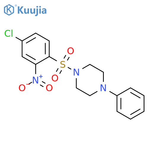 1-(4-chloro-2-nitrophenyl)sulfonyl-4-phenylpiperazine structure
