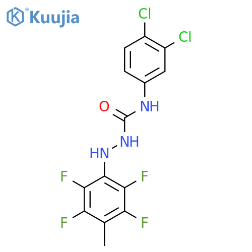 N-(3,4-dichlorophenyl)-2-(2,3,5,6-tetrafluoro-4-methylphenyl)-1-hydrazinecarboxamide structure