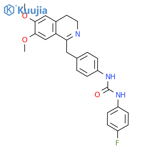 1-(4-((6,7-Dimethoxy(3,4-dihydroisoquinolyl))methyl)phenyl)-3-(4-fluorophenyl)urea structure
