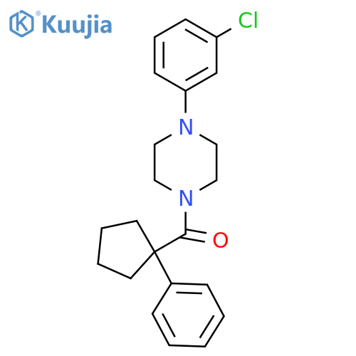 4-(3-Chlorophenyl)piperazinyl phenylcyclopentyl ketone structure