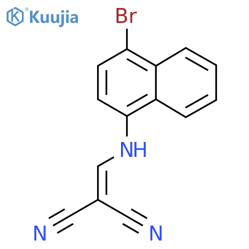 (((4-Bromonaphthyl)amino)methylene)methane-1,1-dicarbonitrile structure