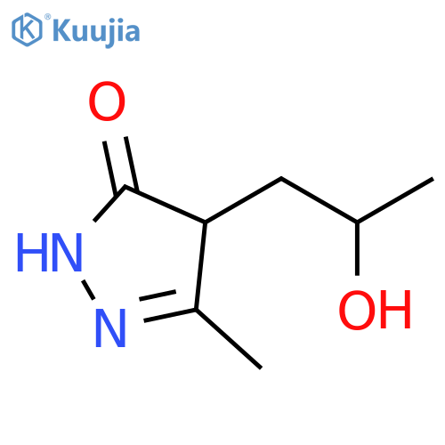 4-(2-hydroxypropyl)-3-methyl-4,5-dihydro-1H-pyrazol-5-one structure